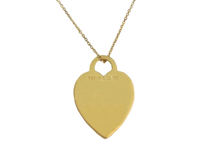 Tiffany&Co. 18k Yellow Gold Heart with Chain