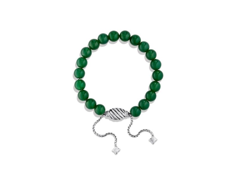 David Yurman Spiritual Bead Bracelet with Green Onyx