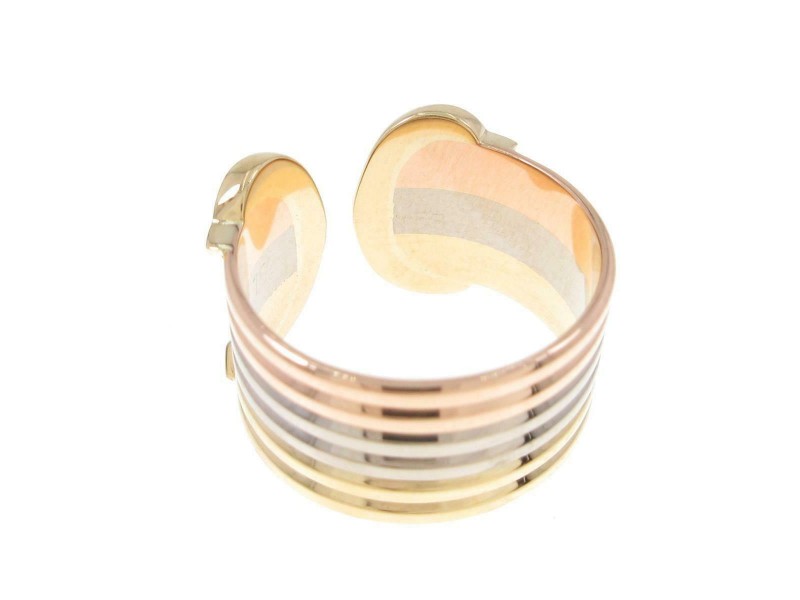 Cartier 18K Yellow Pink White Gold 2C Ring LXGYMK-489
