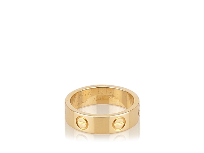 Cartier Love Yellow Gold Ring Size 6.25