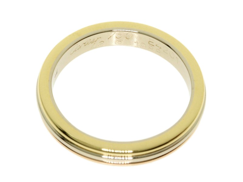 CARTIER 18K Pink White Yellow Gold Ring US (3.5) LXGQJ-625