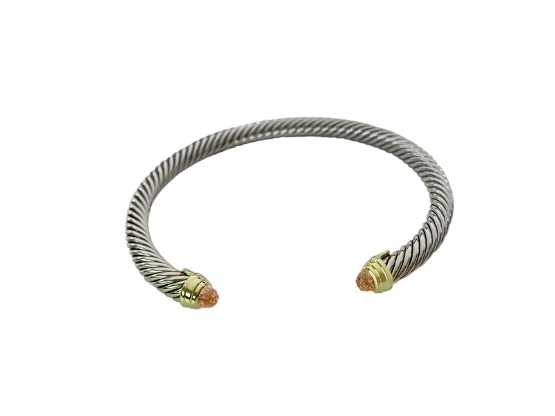 David Yurman Cable Classic Bracelet with Morganite and Gold