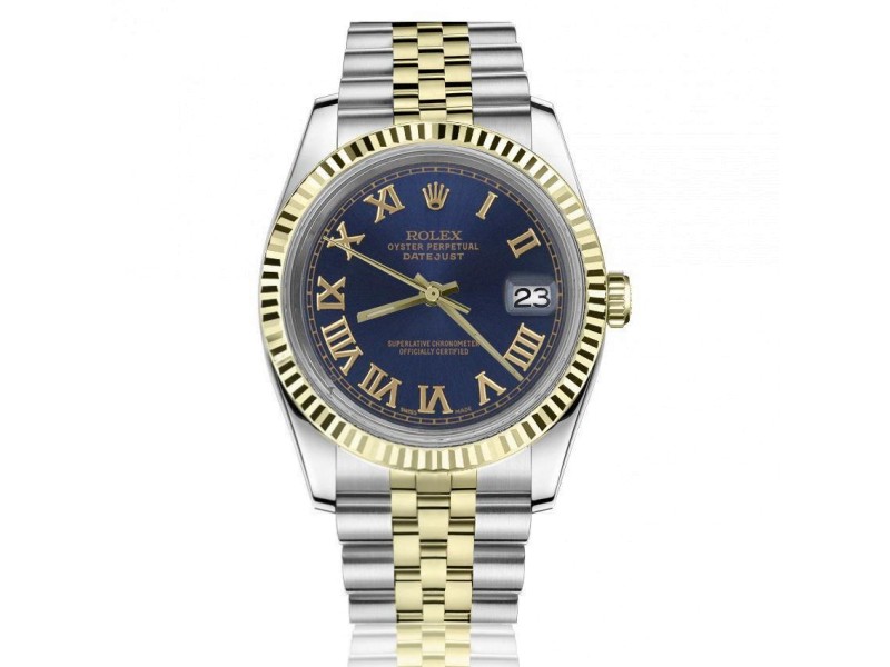 rolex blue oyster perpetual datejust