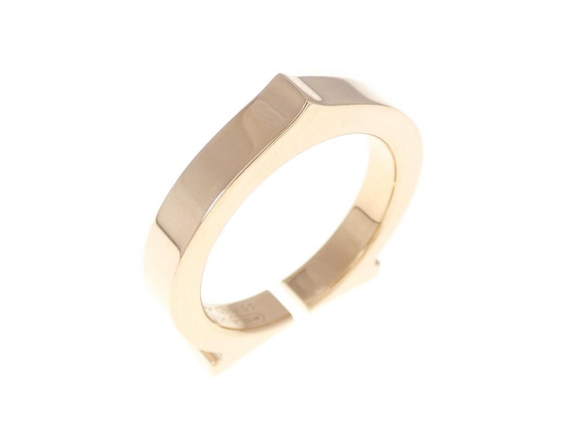 Cartier C Flat 18k Pink Gold US5.75 Ring LXGKM-408