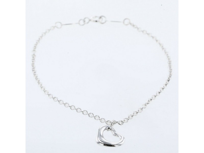 TIFFANY & Co 925 Silver Open Heart Bracelet LXGBKT-748