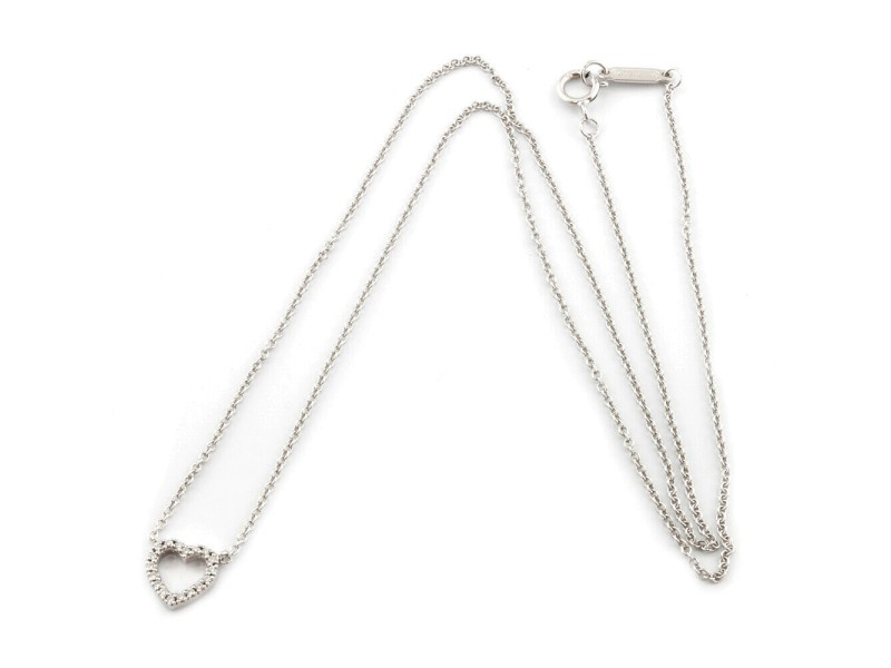 TIFFANY & Co 18K white Gold Diamond Necklace LXKG-79