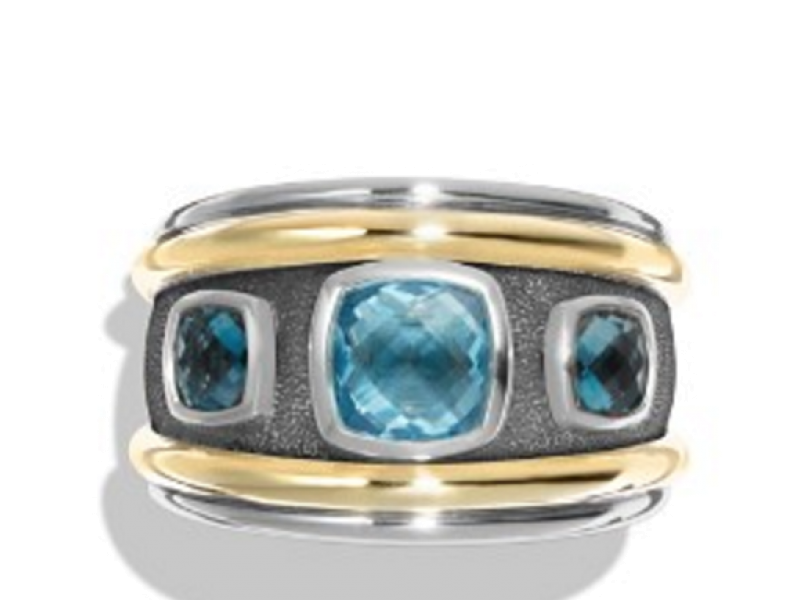 David Yurman Renaissance With Blue Topaz Ring 