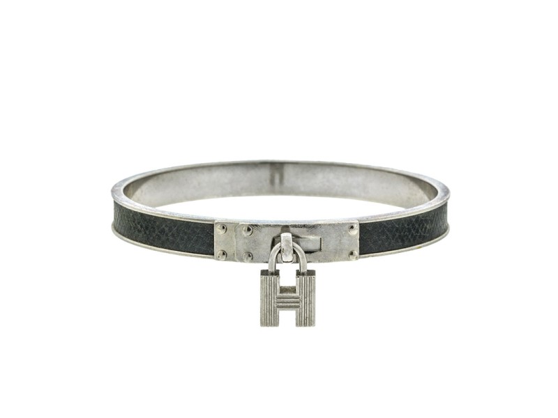 Hermes H Lock Grey Pattern Cuff