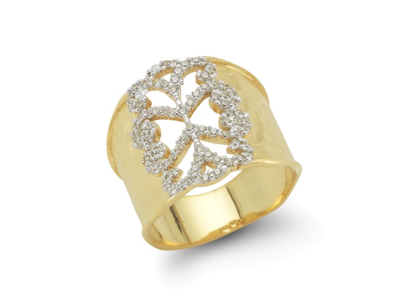 I.Reiss 14K Yellow Gold 0.43 Ring Size 7