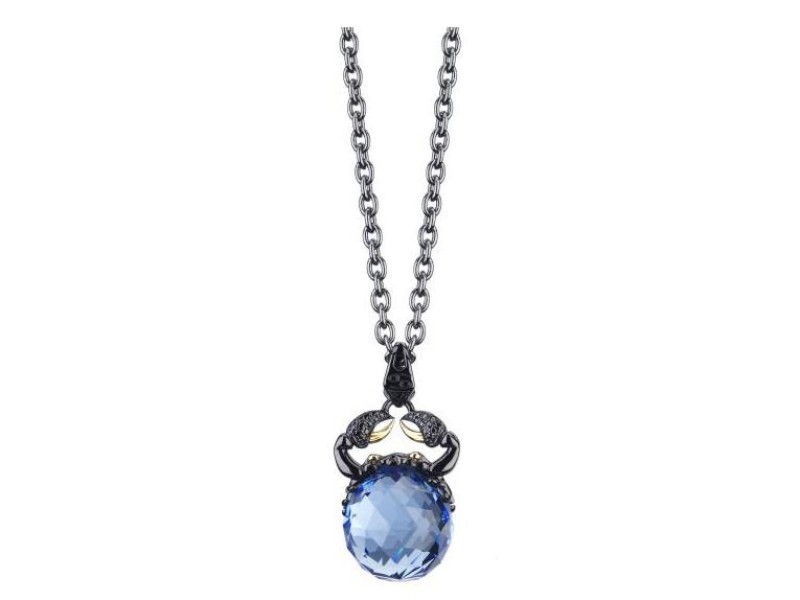 Stephen Webster Stainless Steel/Yellow Gold Plated with Sapphire Crystal & Diamond Necklace