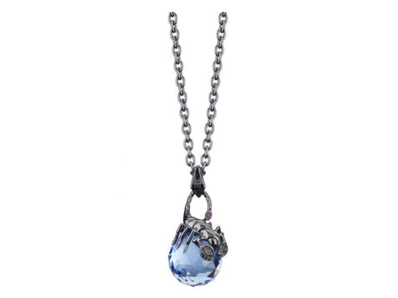 Stephen Webster Stainless Steel with Sapphire Crystal & Diamond Necklace