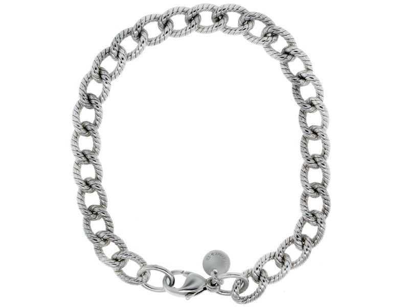 Tiffany Sterling Silver 2mm Cable Link Bracelet