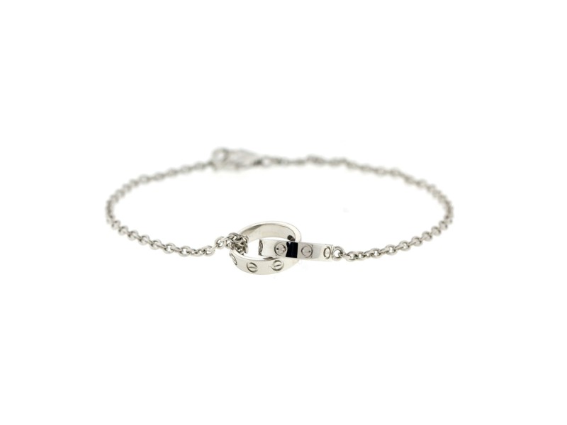 Cartier 18k White Gold Love Mini Bracelet