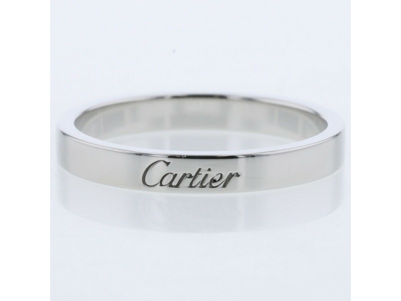 CARTIER 950 Platinum Engraved wedding Ring LXGBKT-1088