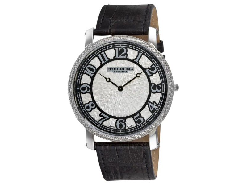 Stuhrling Hyperion 904.33152 Stainless Steel & Leather 46mm Watch