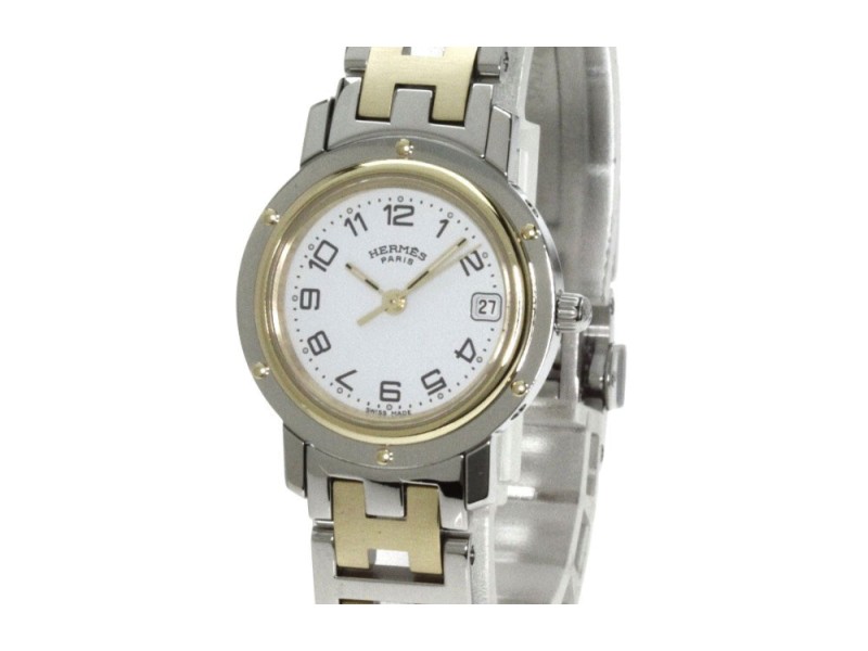 Hermes Clipper CL4220 Stainless Steel / Gold Plated 24mm Womens Watch