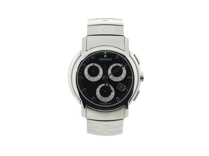 Movado 84 C5 189 Stainless Steel Witch Chronogaph Mens Watch 