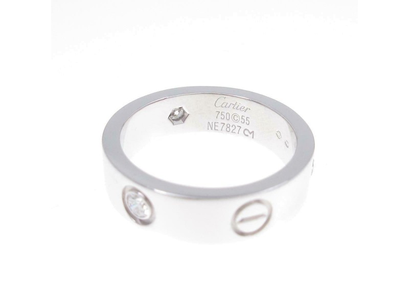 Cartier 18k White Gold Love Half Ring LXGYMK-388