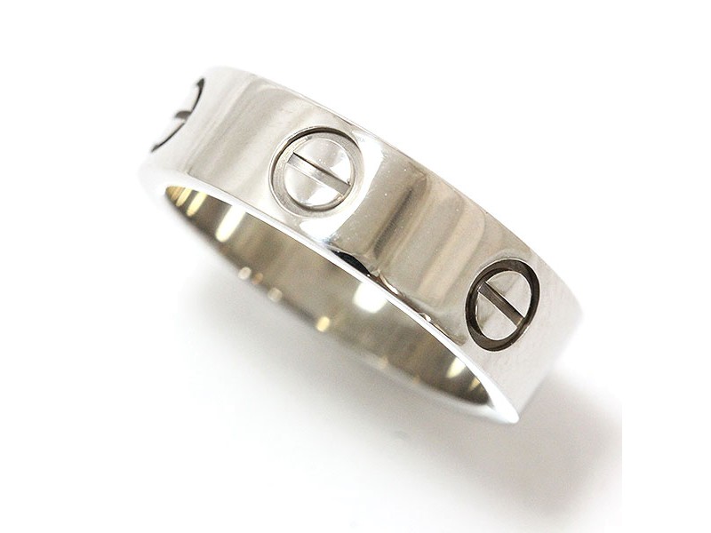 Cartier Love 18K White Gold Ring Size 5.75