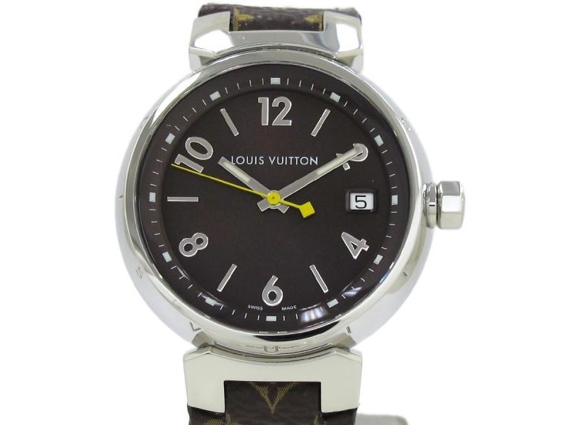 LOUIS VUITTON Watches Q121C/RX1731 Tambour Stainless Steel/rubber Silv –