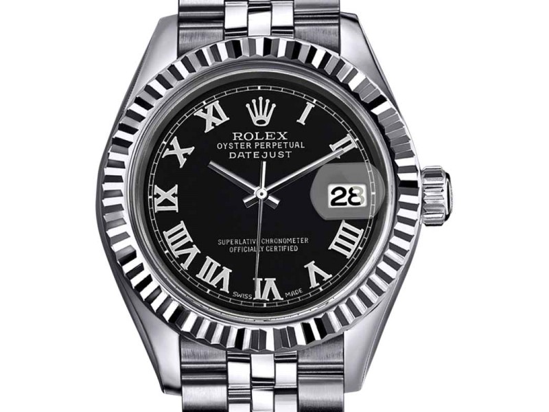 Rolex Datejust Stainless Steel with Black Dial 36mm Mens Watch