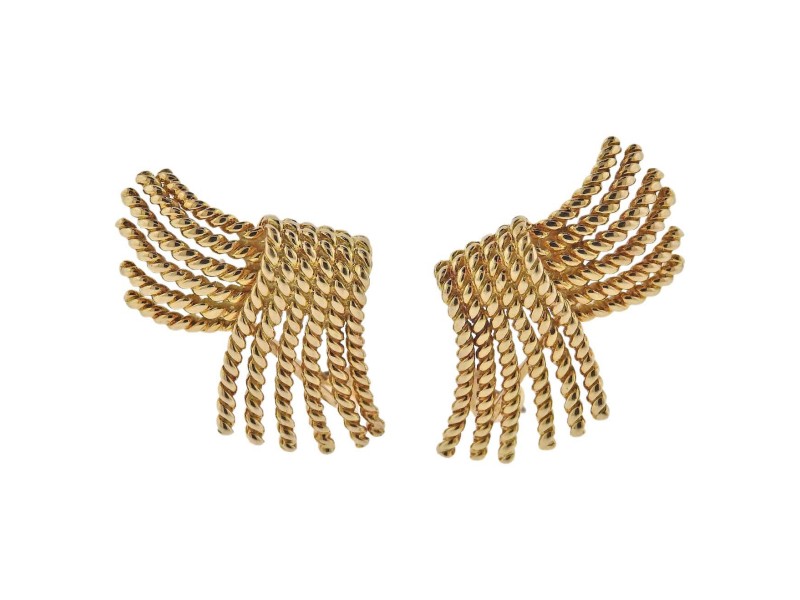 Tiffany & Co. Schlumberger Rope Gold Earrings