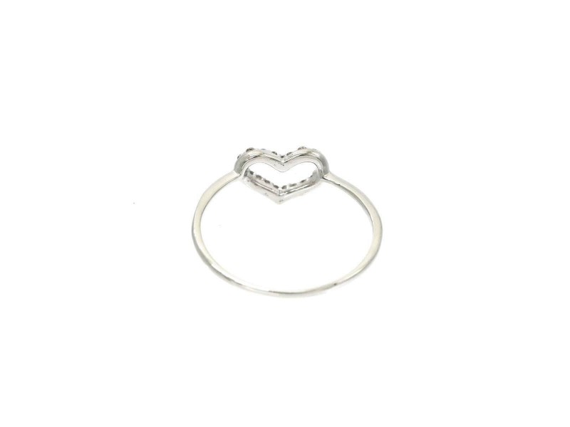 18k white gold Diamond Heart motif Ring
