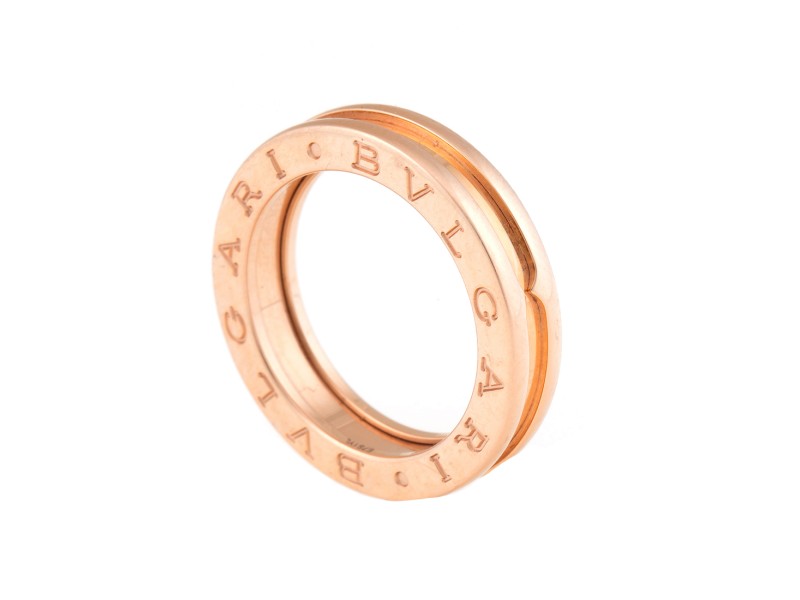 Bulgari B.zero1 18K Rose Gold Band Ring Size 6.5