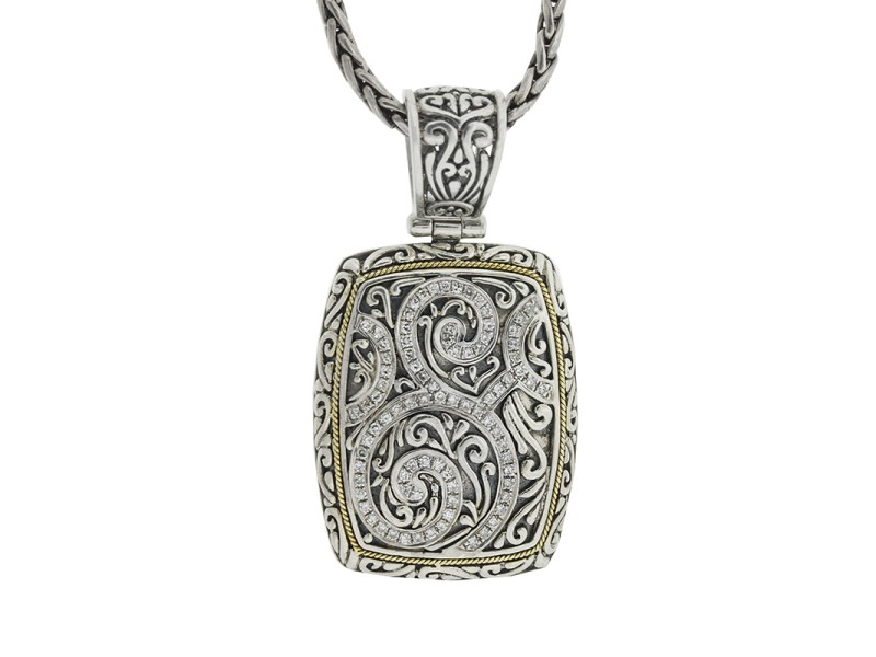Effy Balissima Two Tone Diamond Charm Necklace