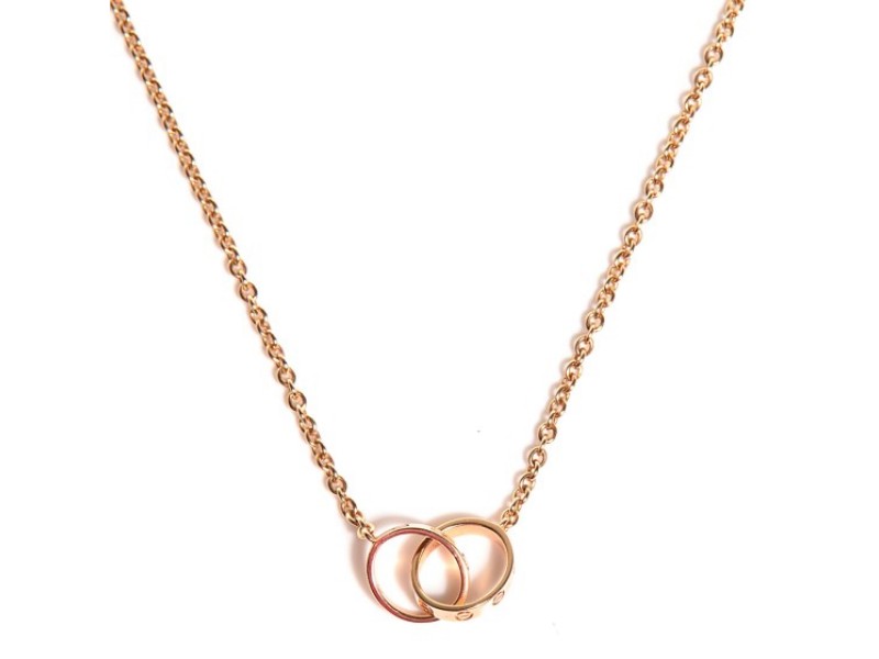 Cartier Rose Gold Love Double Necklace