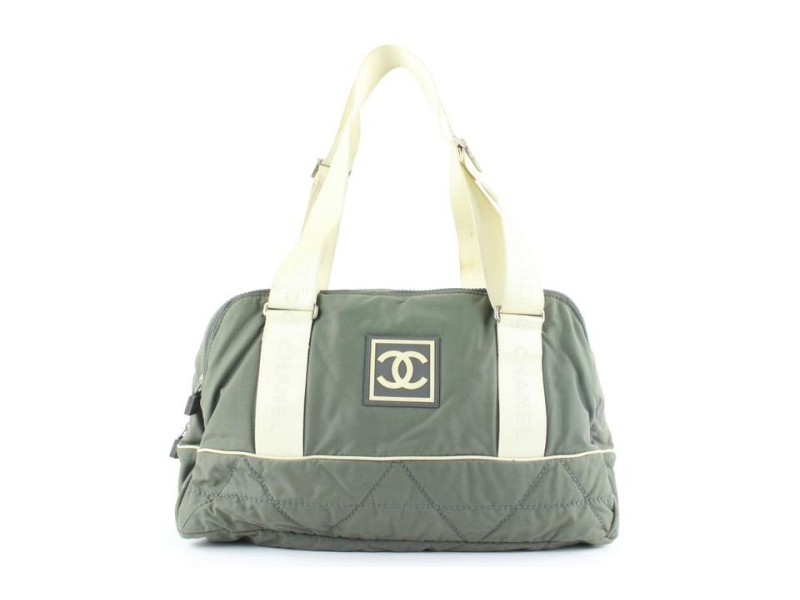 Chanel  Grey Sports Logo CC Boston Duffle Bag 1ch2lm