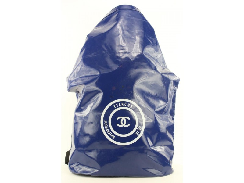 Chanel Blue Waterproof CC Sports Jumbo Backpack 118ccs23