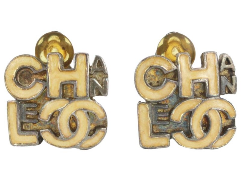 Chanel 00T Beige CC Earrings 8ccs17