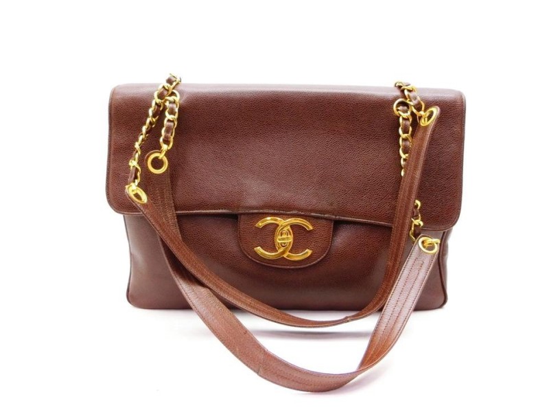 chanel brown classic flap