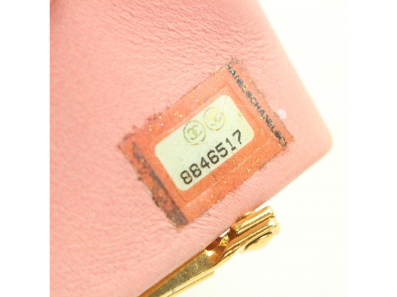 Chanel 868041 Pink Caviar Long CC Logo Flap Bifold Wallet