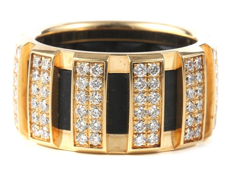 Chaumet 18K Yellow Gold & Diamond Ring Size 48