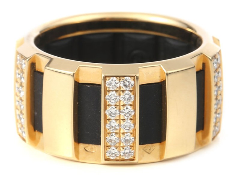 Chaumet Class One 18K Yellow Gold Diamond Ring 