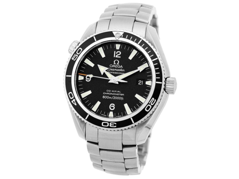Omega Seamaster "Planet Ocean" Stainless Steel Automatic Black Dial 42mm Mens Watch