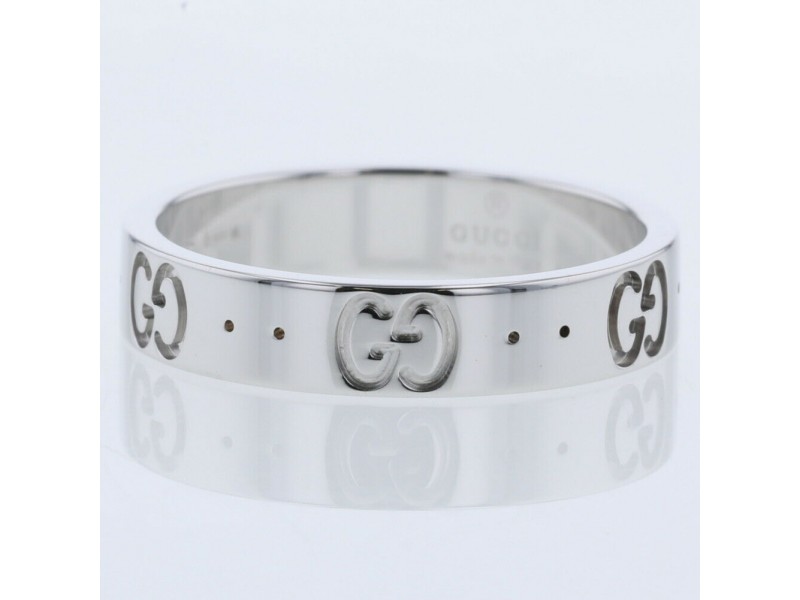 GUCCI 18k White Gold Icon Ring LXGBKT-689