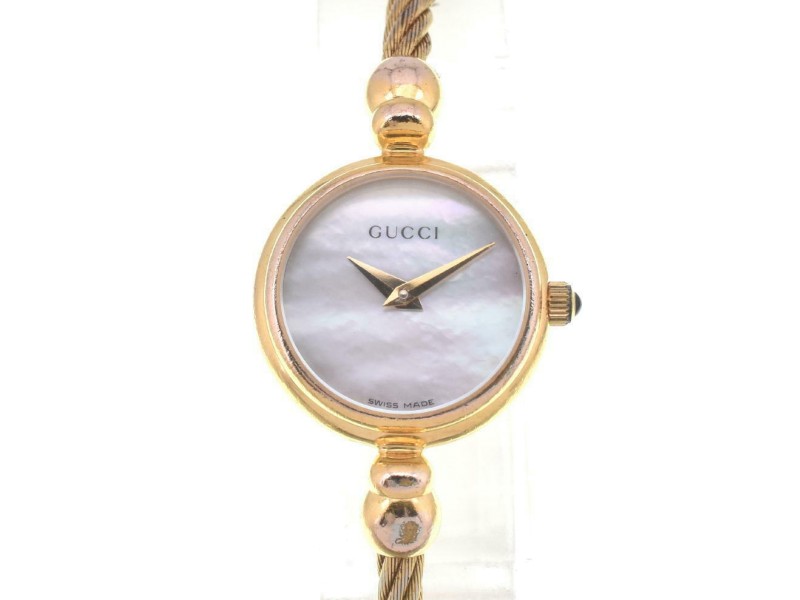 GUCCI 2700.2.L Bangle Gold Plated Quartz Watch LXGJHW-539