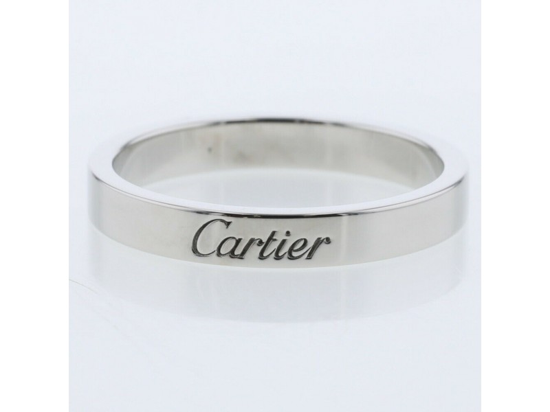 CARTIER 950 Platinum C Do Engraved Ring LXGBKT-1090