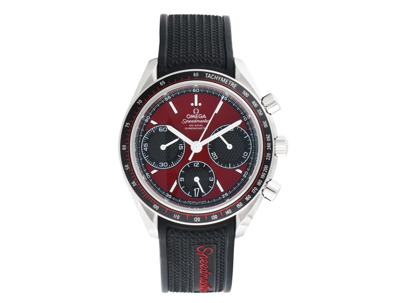 Omega Speedmaster Racing 326.32.40.50.11.001 Automatic Chronograph Red Dial Stainless Steel 40mm Mens Watch 