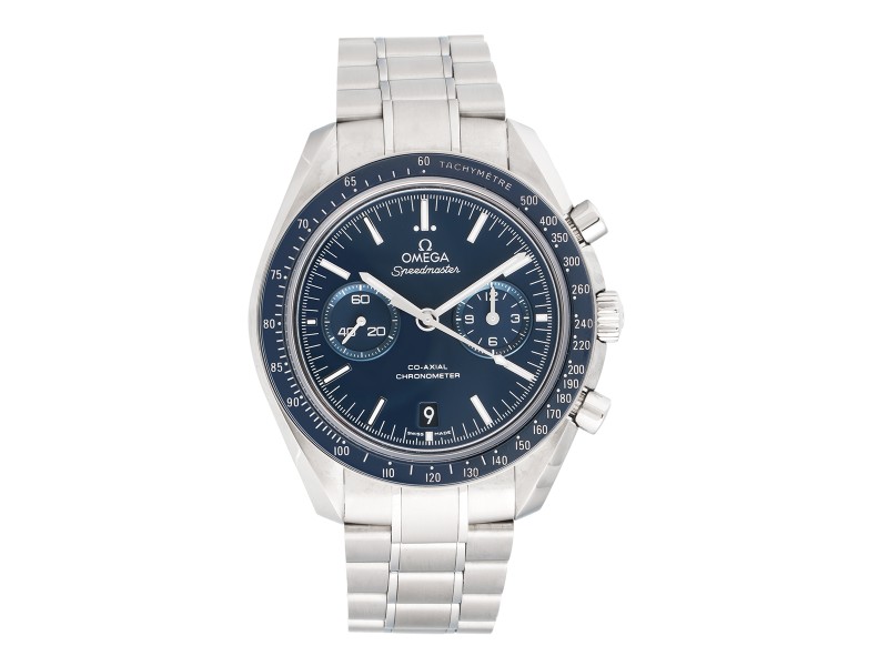 Omega Speedmaster Moonwatch 311.90.44.51.03.001 Co-Axial Blue Dial Titanium Case 44.25mm Mens Watch