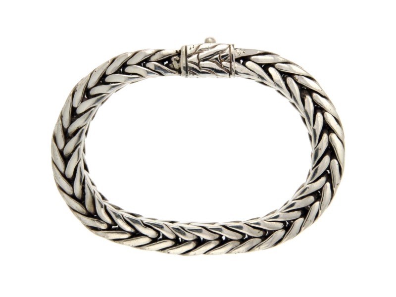 John Hardy 925 Sterling Silver Woven Chain Bracelet