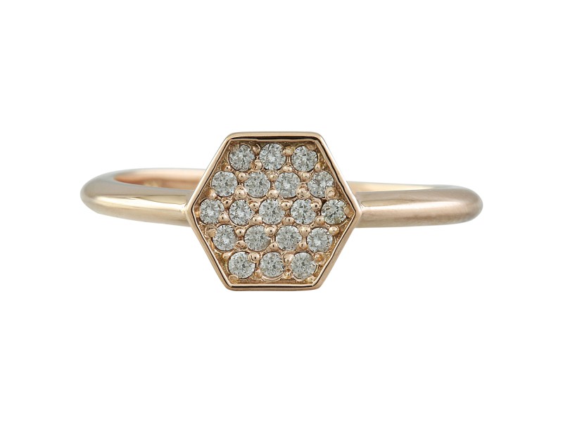 0.22 Carat 14K Rose Gold Diamond Ring