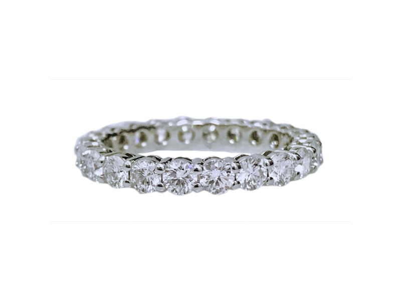 Tiffany & Co .Platinum with 2ct. Diamond Wedding Band Ring Size 6.5