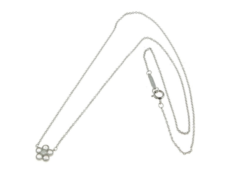 TIFFANY & Co 950 Platinum diamond Garden flower Necklace 
