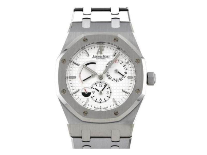 Audemars Piguet 26120ST.OO.1220ST.01 39MM Stainless Steel Royal Oak Dual Time White Dial (Complete)