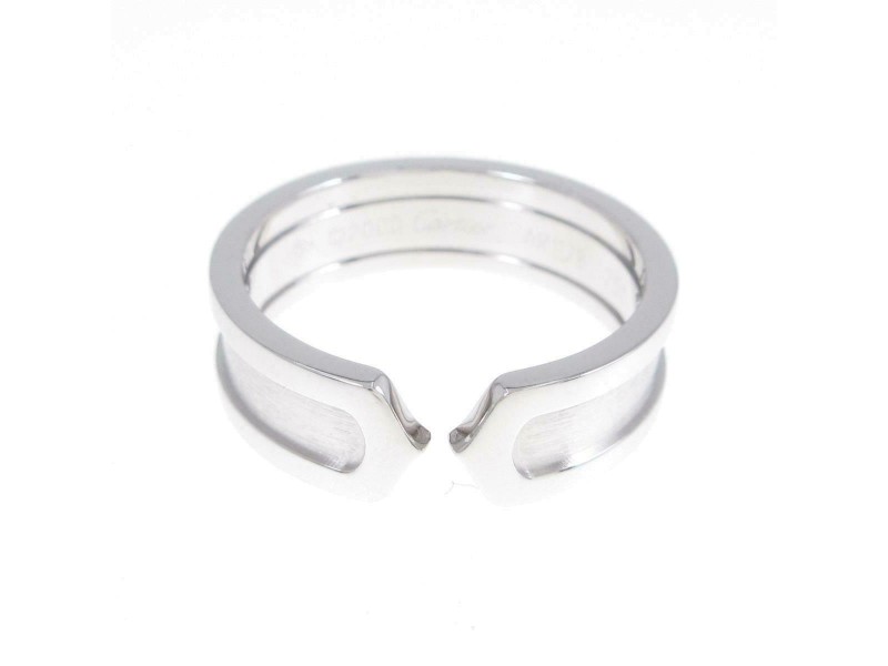 Cartier 18K White Gold C2 Small Ring LXGYMK-321