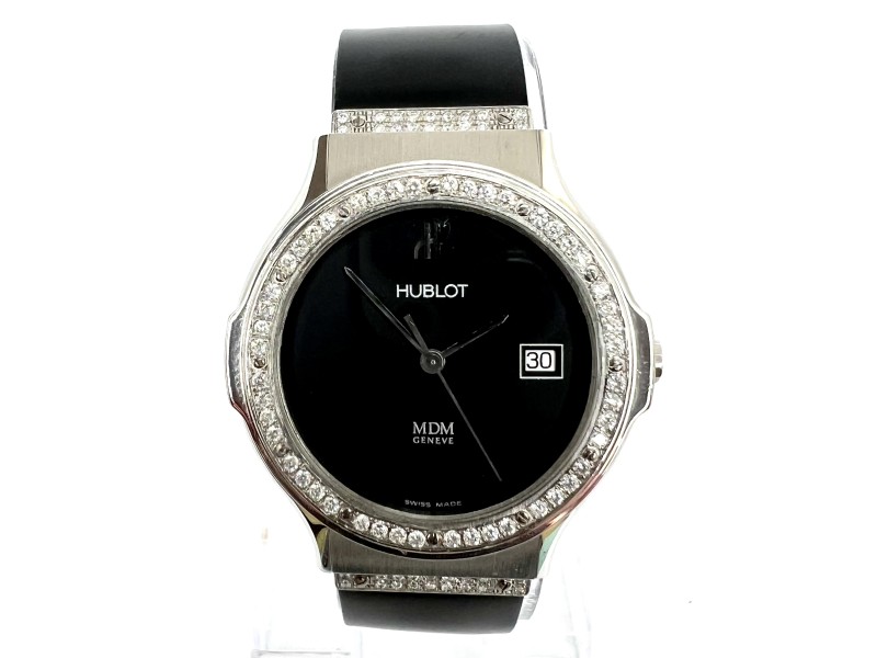 HUBLOT MDM , 36mm Quartz Steel  DIAMOND Watch